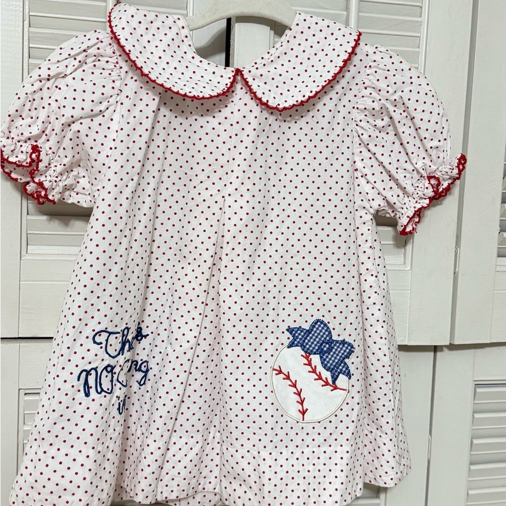 Polka Dot Baseball Patch set by Remember Nguyen 3T EUC